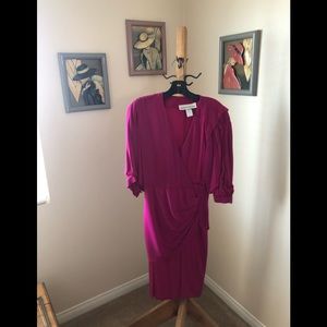 Fushia dress with detail Barbara Barbara